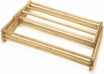 Wooden Bamboo Collapsible Folding Floor Mount Lightweight Space Saving Pre Assembled Clothes Drying Rack - Image 3