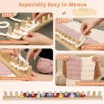 Wooden Blanket Weaving Braiding Loom 40-Inch Chinese Style Beginner-Friendly Easy Assembly DIY Braiding Tool for Home Decoration - Image 2