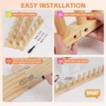 Wooden Blanket Weaving Braiding Loom 40-Inch Chinese Style Beginner-Friendly Easy Assembly DIY Braiding Tool for Home Decoration - Image 3