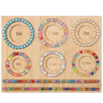 Wooden China Bead String DIY Design Tray Necklace Bracelet Jewelry Hand-Girth Measuring Tool Bead Tray Beading Display Tray - Image 2