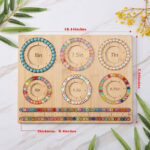 Wooden China Bead String DIY Design Tray Necklace Bracelet Jewelry Hand-Girth Measuring Tool Bead Tray Beading Display Tray - Image 3