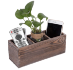 Wooden Standing Type Rectangle Remote Control Holder with 8mm Thickness