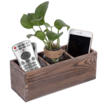 Wooden Standing Type Rectangle Remote Control Holder with 8mm Thickness