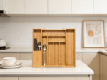Addreen 100% Natural Solid Bamboo Construction   Eco-Friendly & Sustainable Kitchen Storage Solution - Image 2