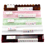 Addreen American Mahjong Tile Racks With Pushers Flexible Luxury Mahjong Ruler Detachable Design