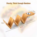 Addreen Bamboo Taco Holder Tray with 4 Grids Modern Design Detachable & Multifunctional Stackable Customizable Size for Parties - Image 2