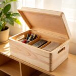 Addreen Echo Modern Rectangle Unfinished Solid Wood Storage and Gift Box Wholesale Customized Capacity - Image 3