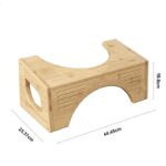 Addreen Eco-Friendly Bamboo Toilet Stool with Non-slip Surface Customized Size & CE Certified for Bathroom Use