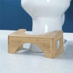 Addreen Eco-Friendly Bamboo Toilet Stool with Non-slip Surface Customized Size & CE Certified for Bathroom Use - Image 2