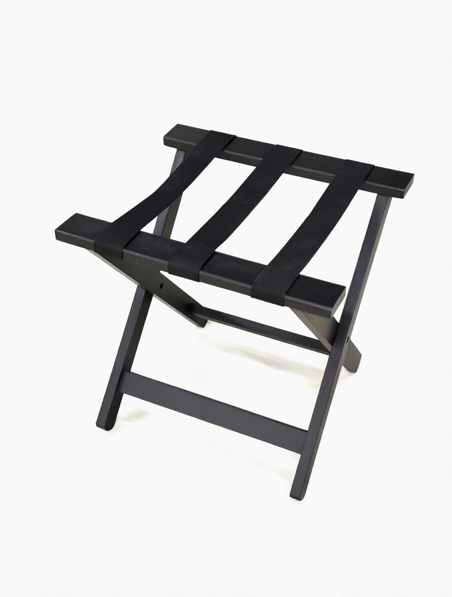 Addreen Foldable Bamboo Modern Double Tier Hotel Luggage Rack Portable Standing Suitcase Holder for Guest Room Bedroom01 Addreen Foldable Bamboo Modern Double Tier Hotel Luggage Rack Portable Standing Suitcase Holder for Guest Room Bedroom - Image 1