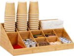 Addreen Modern BPA Free Plastic Coffee Cup Condiment Organizer Four Layer Multifunctional Countertop Storage Rack