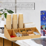 Addreen Modern BPA Free Plastic Coffee Cup Condiment Organizer Four Layer Multifunctional Countertop Storage Rack - Image 2