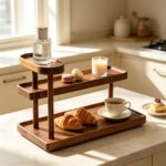 Addreen Modern Three Tier Adjustable Wooden Storage Rack Multifunctional Display Stand - Image 2