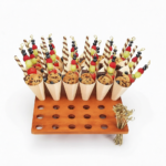 Addreen Modern Wooden Standing Single Tier Ice Cream Cone Holder Stand Multifunctional Display Rack