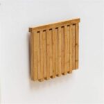 Addreen Multifunctional Custom Wall-Mounted Bamboo Wood Foldable Stool Chair Modern Design Bedroom & Hotel Use - Image 3