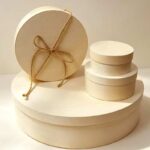 Addreen Round Unfinished Poplar Wood Box With Rope Natural Wooden Gift Container