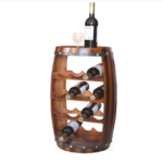 Addreen Wooden Standing Double Tier Wine Holder Compact Cellar Cube Storage Rack Multi Use Organizer for Wine Bottles