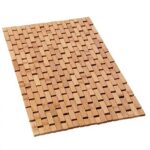 Bamboo Bath Mat 24x16 Inch Foldable Roll-Up | Grip Pads Slatted Floor Mat for Bathroom Tub Sauna Spa Outdoor Shower Camping-2 - Image 3