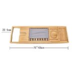 Best Selling Eco-Friendly Bathtub Caddy Stand Reading Rack Tray Natural Bamboo Color Bamboo Material 70-106x23x4CM Stocked