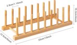 Foldable Bamboo Dish Drying Rack Portable Plate Bowl Organizer for Kitchen Cabinet Counter Storage - Image 2