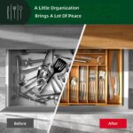 ROYAL CRAFT WOOD Luxury Bamboo Adjustable Expandable Kitchen Office Drawer Organizer Silverware Organizer Utensil Holder Drawer - Image 3
