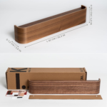 Toke Modern Wall-Mounted Coat Rack with Concealed Stainless Steel Hooks Solid Wood Veneer Easy Install Living Room Single Tier - Image 3