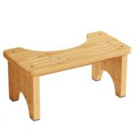 Uaniar Bamboo Squatting Stool for Adults & Kids-Portable Bathroom Poop Stool with Slip Resistant Step