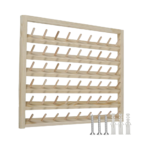 Wall Mounted Wooden Thread Holder 5 Tier Spool Rack Sewing Organizer Craft Room Storage Display