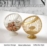 Addreen Modern Tall Coffee Pod Holder Base Adjustable Large Capacity Storage Organizer Metal Coffee Pod Storage Coffee Tools - Image 2