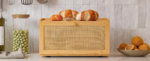 Addreen Natural Bamboo Farmhouse Rustic Large Capacity Bread Storage Container For Kitchen Counter Baked Food Keeper Bin - Image 2