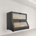 Double Layer Carved Bamboo Eco Friendly Bread Box Rectangle Storage Container with Window for Kitchen Counter - Image 3