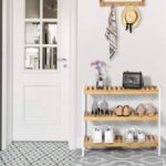 Simple Generous Indoor Three-layer Detachable Space-Saving Bamboo Shoe Rack Bench Storage Organizer Customized Size Living Room - Image 3