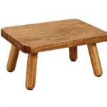 Solid Wood Step Stool Portable Non-Slip Mat Sturdy Home Footstool for Bathroom Kitchen Bedside